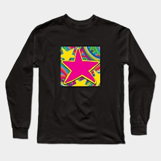 COLOURFUL STARS ILLUSTRATION Long Sleeve T-Shirt